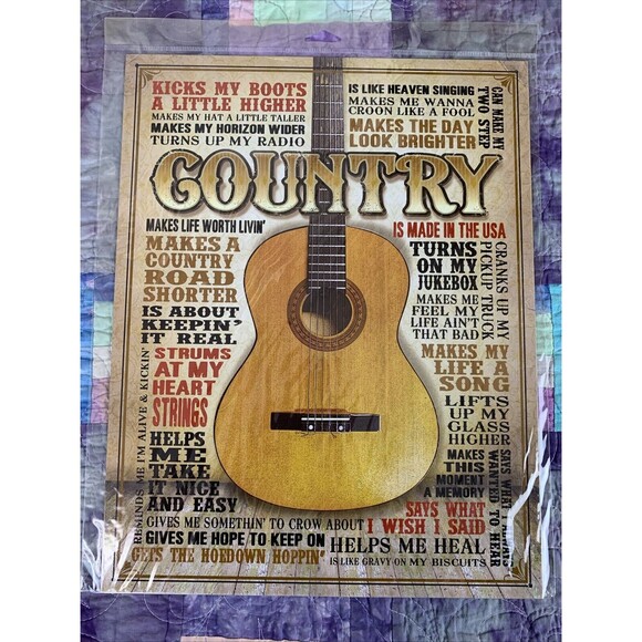 Other - Country Is Made In The USA 12.5x16 Metal Sign Man Cave Decor Garage Bar Music